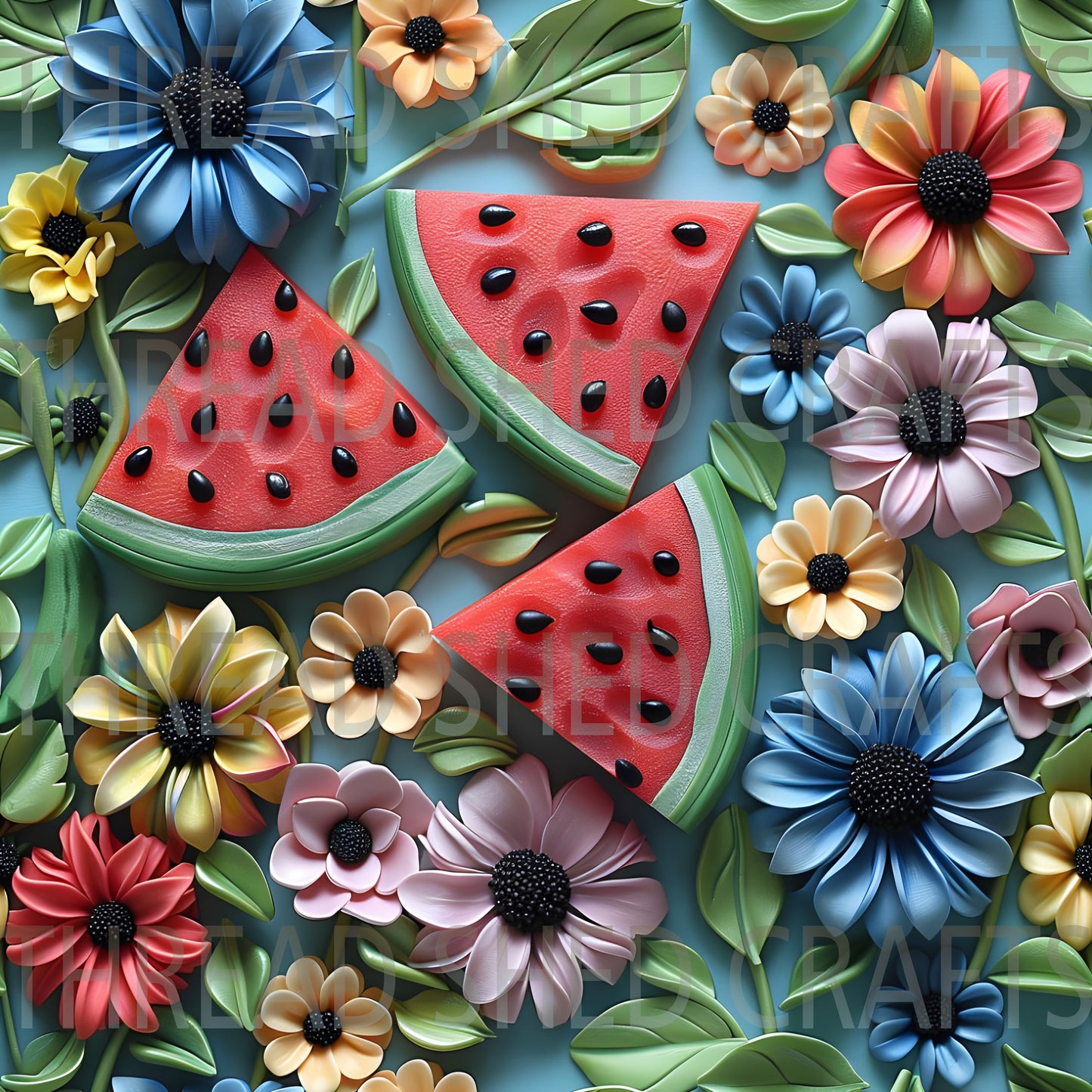 3D Watermelon Floral