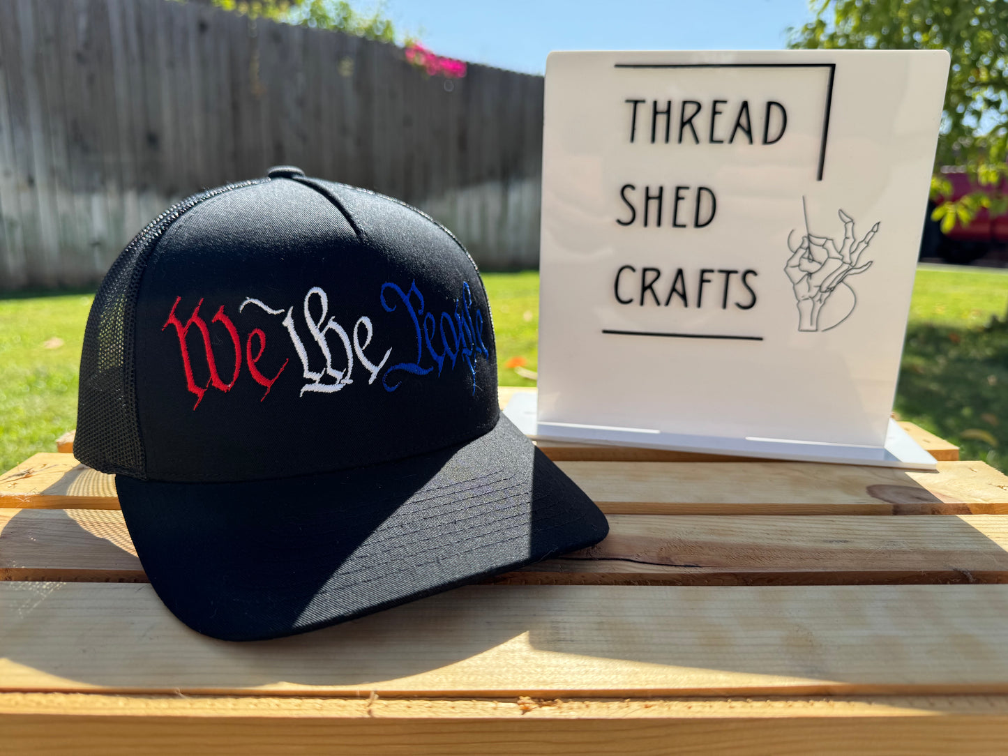 We The People Embroidered Hat (Red White Blue)