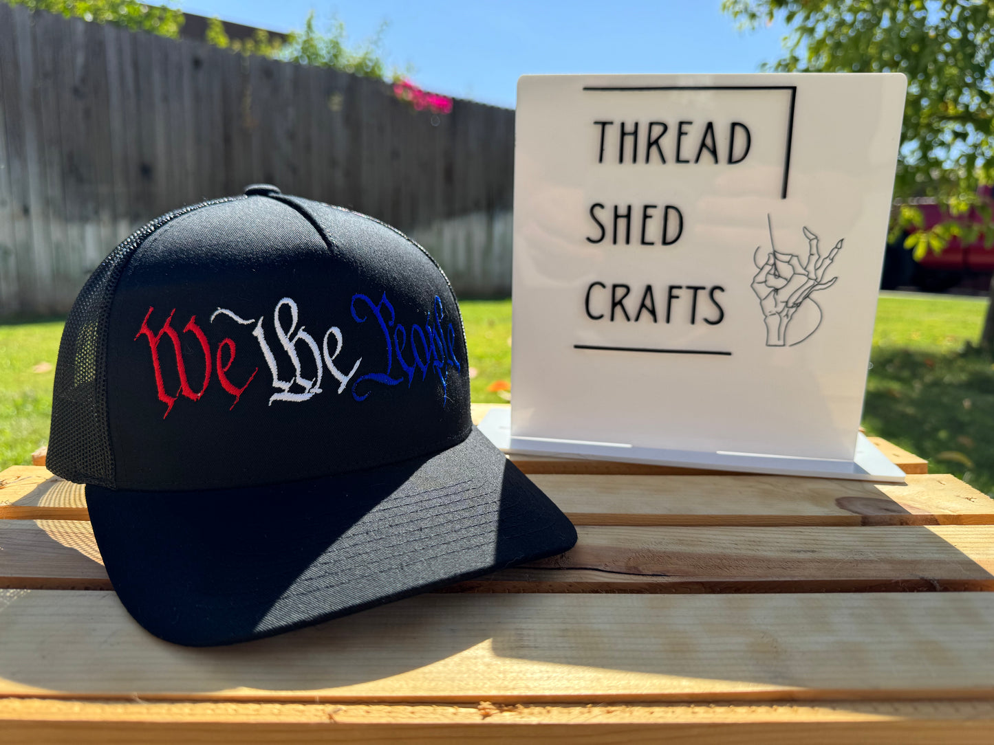 We The People Embroidered Hat (Red White Blue)