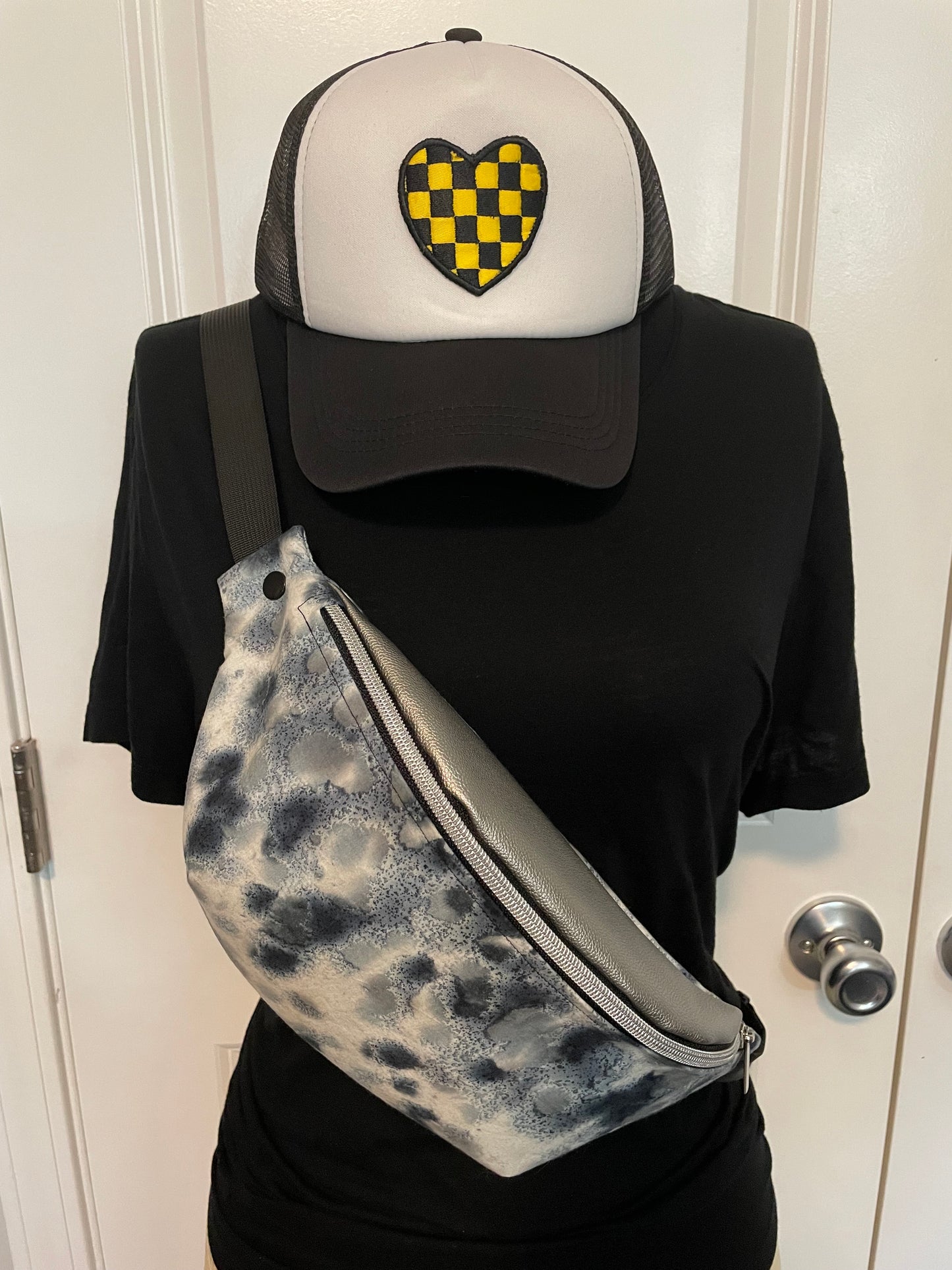 Blue/Grey Fanny Pack Crossbody