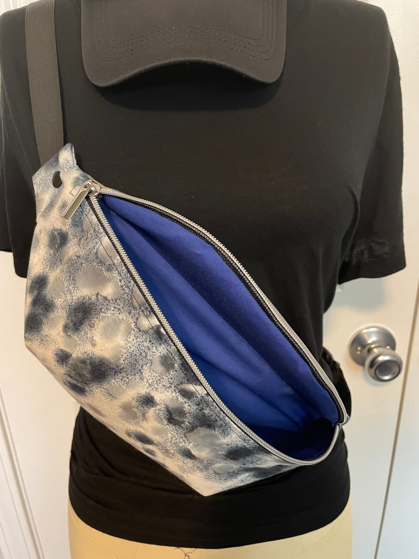 Blue/Grey Fanny Pack Crossbody