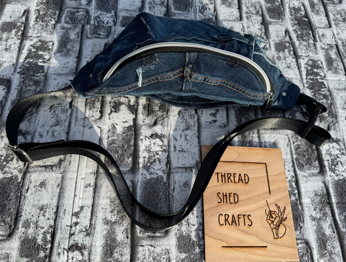 Upcycled Patchwork Denim Fanny Pack