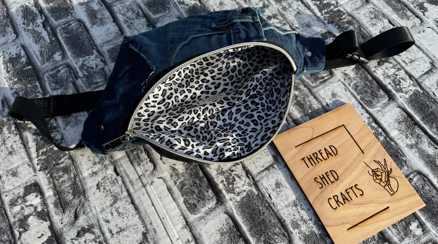 Upcycled Patchwork Denim Fanny Pack