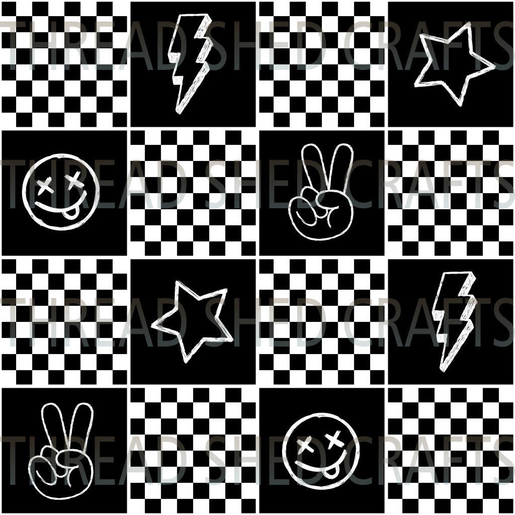 Black & White Checkered 1