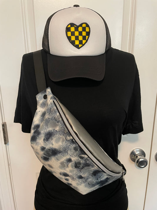 Blue/Grey Fanny Pack Crossbody