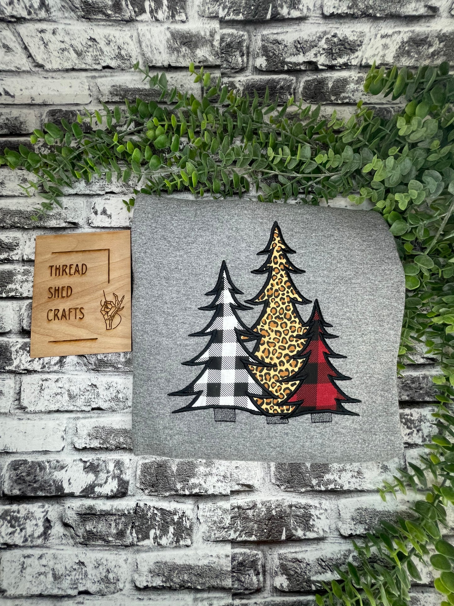 Christmas Trees Trio Applique