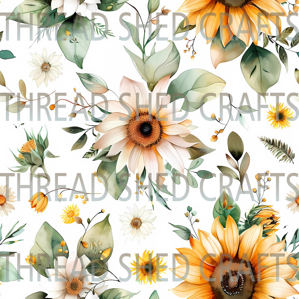 Watercolor Sunflowers