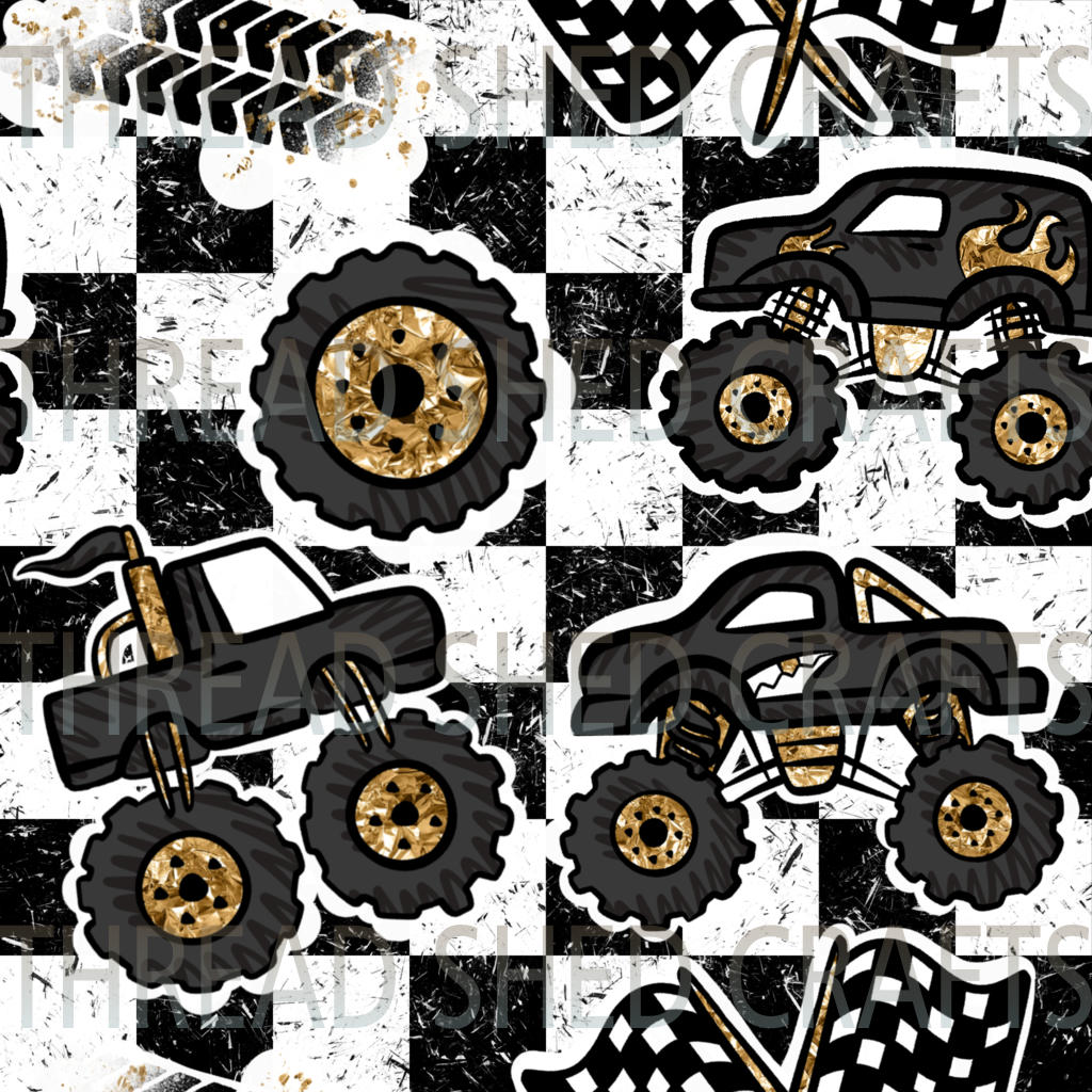 Black & White Checkered Trucks