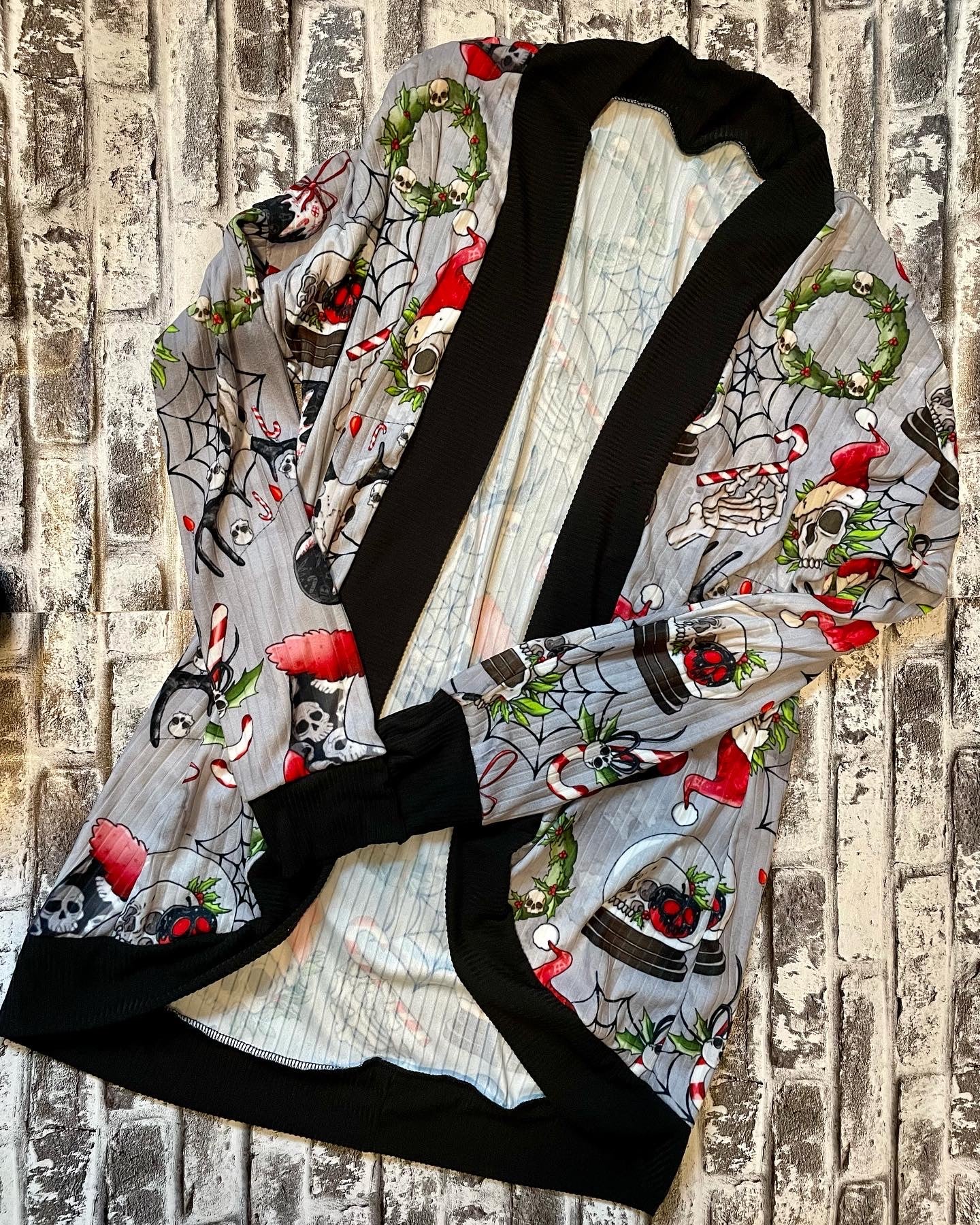 Spooky Christmas Curved Cardigan